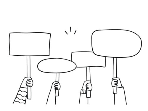 affiche qui montre la mobilisation pour une cause